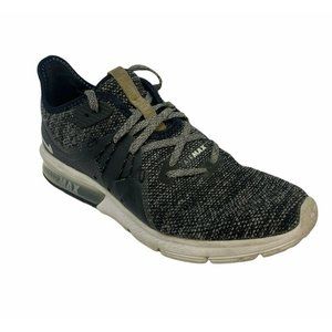 Nike Women's Air Max Sequent Running Shoes Black/Grey/White 908993-011 -  Sz 8